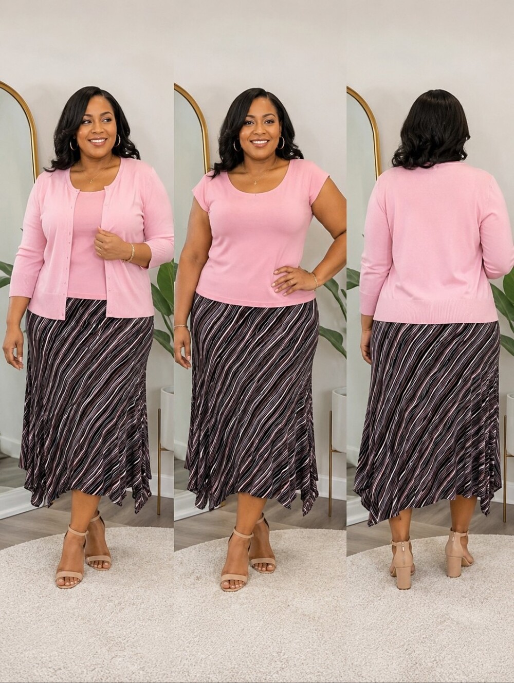 Three piece skirt set